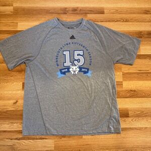 Minnesota Lynx 15th 1999–2013 Tee XXL Gray WNBA Adidas Vintage Anniversary‎